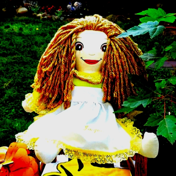 Handmade 100%Cotton Rag Doll - Picture 2 of 8